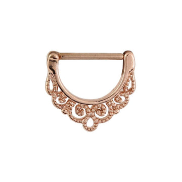 Rose Gold ‘Crimped’ Nipple Clicker